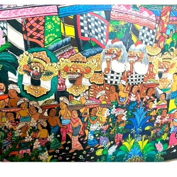FABULOUS VINTAGE BALINESE ART BY GEDE DONI (18"X24") - Picture 2 of 6